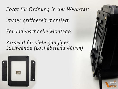 BOSCH 18v Ladegerät | Halterung Lochwand | AMP SHARE | PRO Core | Professional