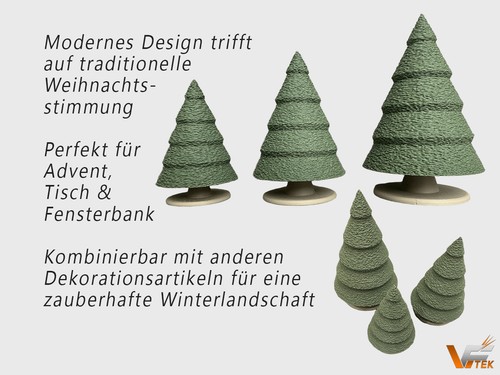 3 Tannenbäume Set Weihnachtsdeko Advent, Winter & Weihnachten Deko 3D Druck